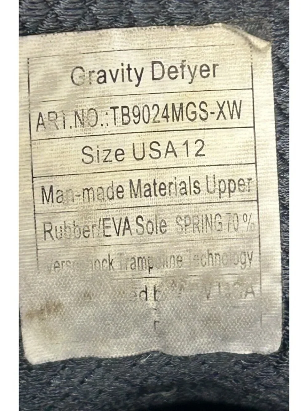 gdefy Gravity Defyer Shoes Sneakers Mens 12 Mighty Walk Versoshock Trampoline